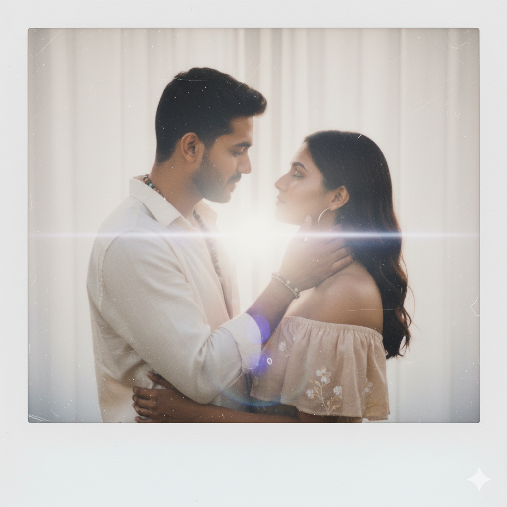 Polaroid Style Flash Photo- couple 3